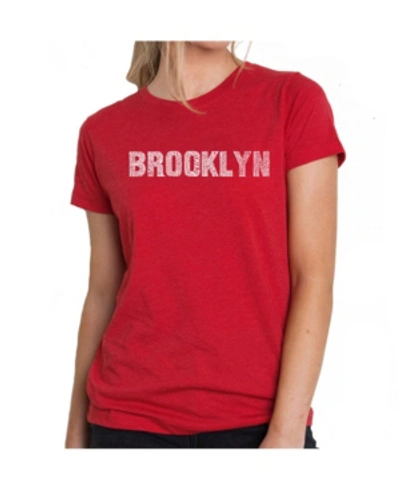 La Pop Art Women's Premium Word Art T-shirt In Red