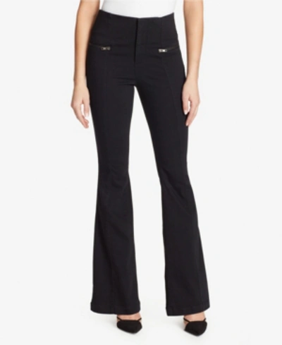 Skinnygirl High Rise Flare Jeans In Black Rins