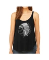 LA POP ART WOMEN'S PREMIUM WORD ART FLOWY TANK TOP- POPULAR NATIVE AMERICAN INDIAN TRIBES