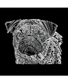 La Pop Art Women's Premium Word Art Flowy Tank Top- Pug Face In Black