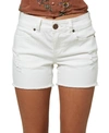 O'neill Cody White Mid-rise Distressed Denim Shorts In White