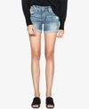Silver Jeans Co. Distressed Boyfriend Denim Cutoff Shorts In Indigo