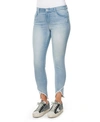 Democracy 27/11" "ab" Solution High Rise Pull On Ankle With Micro Slit In Blue