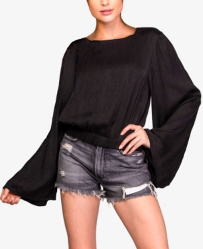 Q & A Bell-sleeve Top In Black