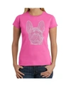 LA POP ART WOMEN'S T-SHIRT WITH FRENCH BULLDOG WORD ART