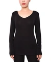 AVETO JUNIORS' V-NECK LONG-SLEEVED TOP