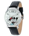 EWATCHFACTORY DISNEY MICKEY MOUSE & MINNIE MOUSE WOMEN'S SHINY SILVER VINTAGE ALLOY WATCH