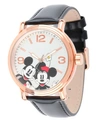 EWATCHFACTORY DISNEY MICKEY MOUSE & MINNIE MOUSE MEN'S SHINNY ROSE GOLD VINTAGE ALLOY WATCH