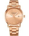 Stuhrling Men's Gold-tone Link Bracelet Watch 38mm In Blush