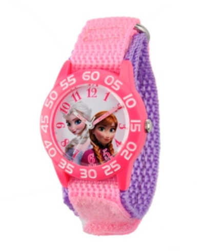 Ewatchfactory Kids' Disney Frozen Elsa & Anna Girls' Pink Plastic Time Teacher Watch