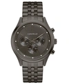 CARAVELLE DESIGNED BY BULOVA MEN'S CHRONOGRAPH GUNMETAL STAINLESS STEEL BRACELET WATCH 41MM