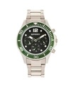 Breed Quartz Pegasus Green Face Multi-function Silver Alloy Watch 46mm In Silver