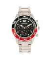 Breed Quartz Pegasus Black And Red Face Multi-function Silver Alloy Watch 46mm In Silver