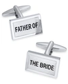 Rhona Sutton Sutton By  Men's Silver-tone Father Of The Bride Cuff Links In Silver