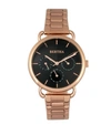 Bertha Quartz Gwen Collection Rose Gold Stainless Steel Watch 36mm In Gold