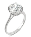 Charles & Colvard Moissanite Round Solitaire Ring (2-3/4 Ct. Tw. Diamond Equivalent) In 14k White Gold Or 14k Yellow G In White Gold