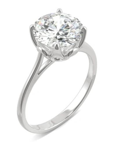 Charles & Colvard Moissanite Round Solitaire Ring (2-3/4 Ct. Tw. Diamond Equivalent) In 14k White Gold Or 14k Yellow G