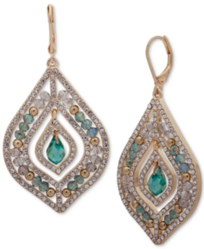 Lonna & Lilly Pave & Stone Beaded Chandelier Earrings In Green