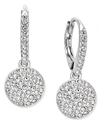 ELIOT DANORI ROSE GOLD-TONE PAVE DISC DROP EARRINGS, CREATED FOR MACY'S