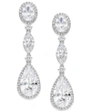 ELIOT DANORI OVAL CRYSTAL DROP EARRINGS, CREATED FOR MACY'S