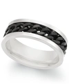 SUTTON BY RHONA SUTTON MEN'S TWO-TONE CHAIN RING