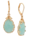 Lonna & Lilly Gold-tone Imitation Pearl Drop Earrings In Turquoise