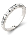CHARLES & COLVARD MOISSANITE ROUND AND BAGUETTE STACKABLE RING (1/2 CT. TW. DIAMOND EQUIVALENT) IN 14K WHITE GOLD