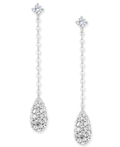 ELIOT DANORI GOLD-TONE PAVE DROP EARRINGS, CREATED FOR MACY'S