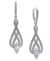 ELIOT DANORI SILVER-TONE MARQUISE CRYSTAL AND PAVE DROP EARRINGS, CREATED FOR MACY'S