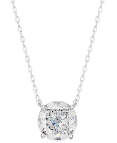 Eliot Danori Silver-tone Crystal Pendant Necklace, Created For Macy's