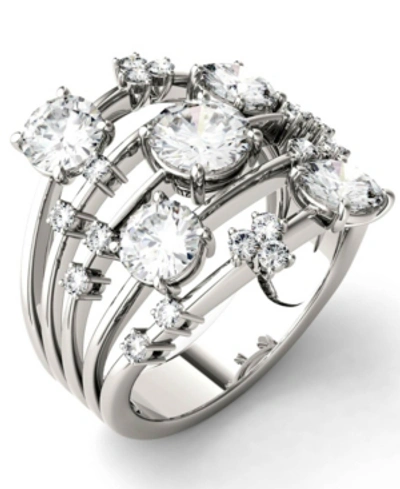 Charles & Colvard Moissanite Galaxy Fashion Ring (3-1/8 Ct. T.w. Diamond Equivalent) In 14k White Gold