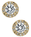 Eliot Danori Gold-tone Crystal Halo Stud Earrings, Created For Macy's In Gold
