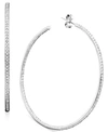 Eliot Danori Inside Out 2" Medium Hoop Earrings , Created For Macy's In Silver