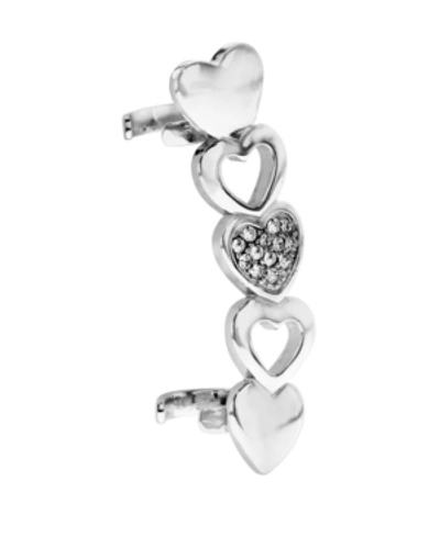 Rhona Sutton Bodifine Stainless Steel Heart Ear Cuff In Silver