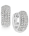 Eliot Danori Silver-tone Pave 1/2" Small Hoop Earrings, Created For Macy's In Silver