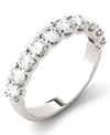 Charles & Colvard Moissanite Round Anniversary Band (1 Ct. T.w. Diamond Equivalent) In 14k White Gold In White Gold
