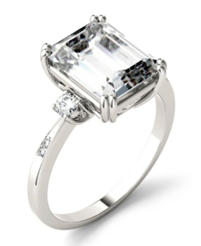 Charles & Colvard Moissanite Emerald Engagement Ring (3-3/4 Ct. Tw.) In 14k White Gold