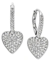 ELIOT DANORI PAVE HEART DROP EARRINGS, CREATED FOR MACY'S