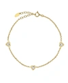 Rhona Sutton Bodifine Gold Plated Sterling Silver Cz Anklet In Gold