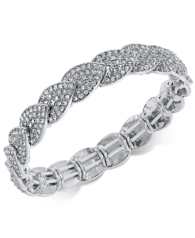 Inc International Concepts Pave Stretch Bracelet, Created For Macy's In Silver