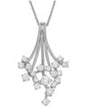 Effy Collection Classique By Effy Diamond Waterfall Pendant Necklace In 14k Gold Or White Gold (3/4 Ct. T.w.) In White Gold
