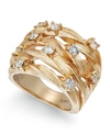Effy Collection D'oro By Effy Diamond Woven Ring (1 Ct. T.w.) In 14k Yellow Gold (also Available In White Gold) In Yellow Gold