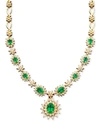 EFFY COLLECTION ROYALTY INSPIRED BY EFFY SAPHHIRE (4-3/8 CT. T.W.) AND DIAMOND (1-2/3 CT. T.W.) NECKLACE IN 14K WHIT