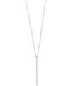 Effy Collection Pave Rose By Effy Diamond Vertical Bar Pendant Necklace (1/8 Ct. T.w.) In 14k Rose, Yellow, And Whit In Rose Gold