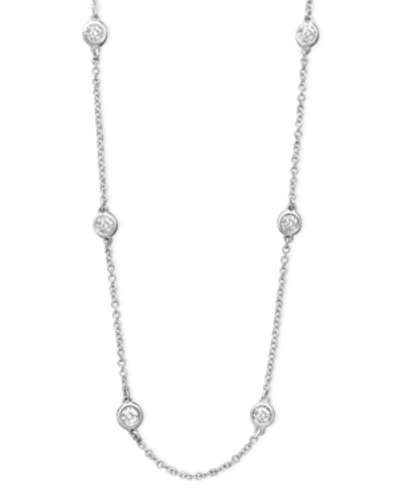 Effy Collection Trio By Effy Diamond Seven Station Necklace 16-18" (1/2 Ct. T.w.) In 14k White, Yellow Or Rose Gold In White Gold