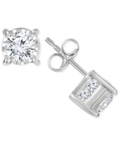 Trumiracle Diamond Stud Earrings (1 Ct. T.w.) In 14k White, Yellow Or Rose Gold In White Gold