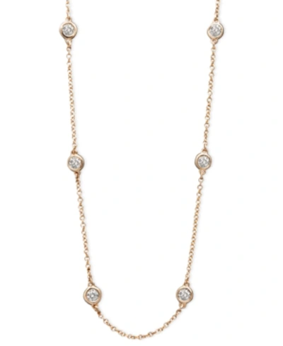 Effy Collection Trio By Effy Diamond Seven Station Necklace 16-18" (1/2 Ct. T.w.) In 14k White, Yellow Or Rose Gold In Yellow Gold