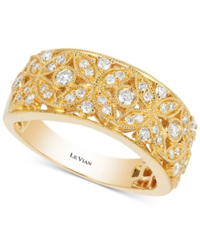 Le Vian Vanilla Deco Estate Gold Diamond (3/8 Ct. T.w.) Band In 14k Gold