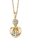 Proud Mom Sirena Energy Diamond Heart Pendant Necklace In 14k White Or Yellow Gold (1/4 Ct. T.w.) In Yellow Gold