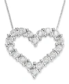 TRUMIRACLE DIAMOND HEART PENDANT NECKLACE (1/2 CT. T.W.) IN 10K WHITE GOLD